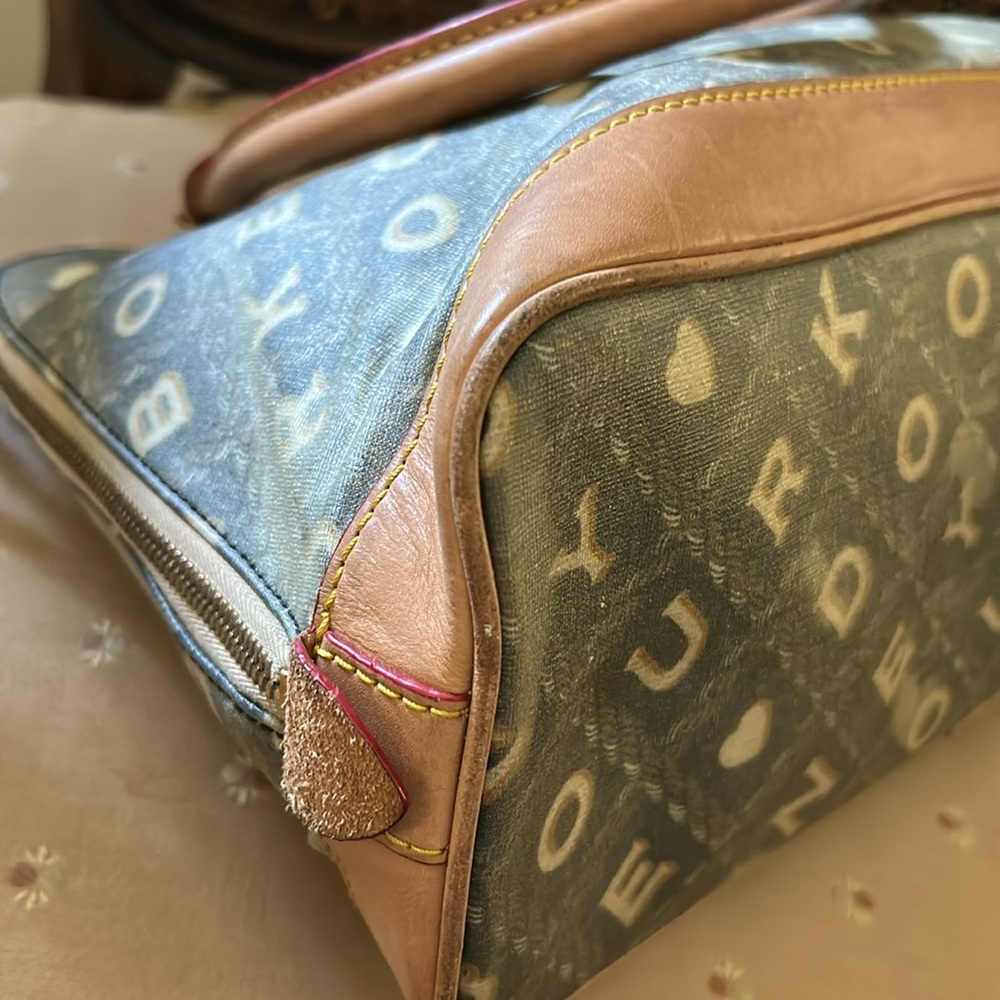 Dooney & Bourke Gray and Tan Satchel Bag - Picture 3 of 7